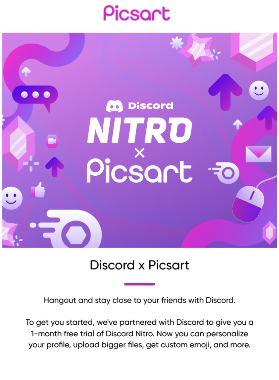 Discord Nitro x Picsart – Picsart Help Center